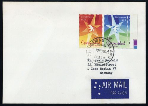 1976, Weihnachtsinseln, 65, 68, Brief