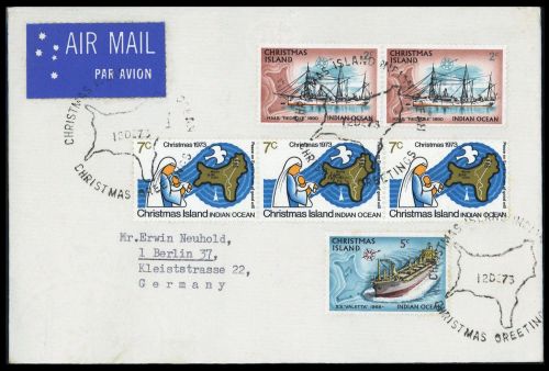 1972, Weihnachtsinseln, 59 (3) u.a, Brief
