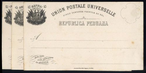 1883, Peru, P 1-3, Brief