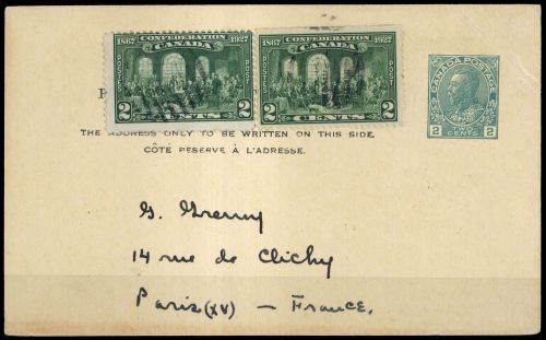 1927, Canada, 119 (2), Brief