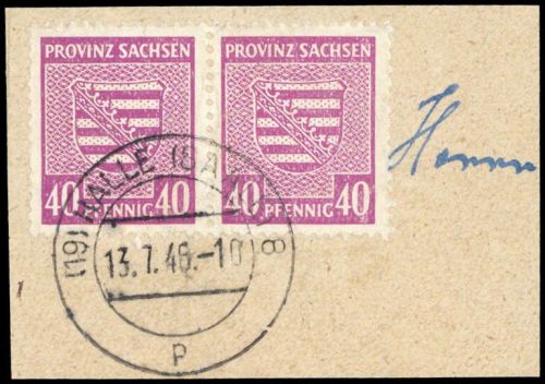 1945, SBZ Provinz Sachsen, 84 X (2), Briefst.