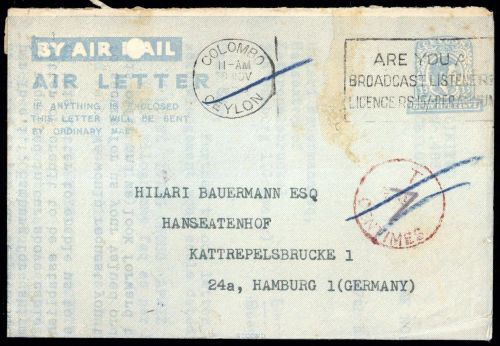 1953, Ceylon, LF, Brief