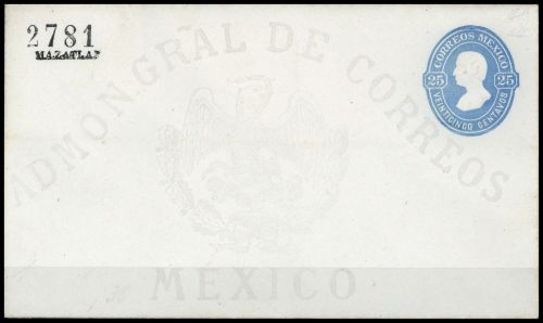 1879, Mexiko, U (9 A), Brief