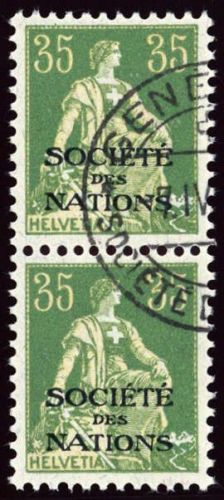1922, Schweiz Völkerbund SDN, 7 PF I, cto