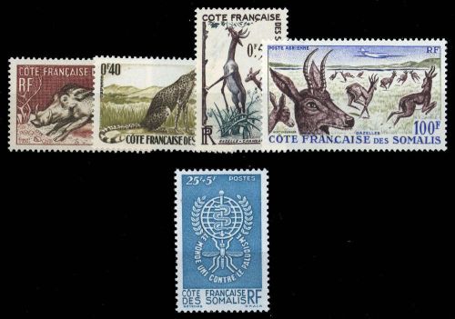 1958, Französisch Somaliküste, 314-17 u.a., **