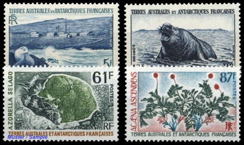 1956, Französische Gebiete in der Antarktis, 4 u.a., **