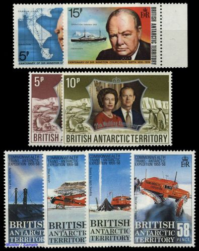 1972, Britische Gebiete in der Antarktis, 43-44 u.a., **