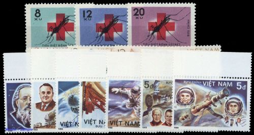 1962, Vietnam Nord und Republik, 220-22 u.a., (*)