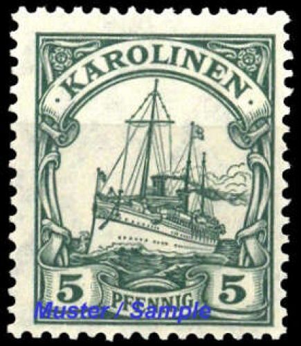 1915, Deutsche Kolonien Karolinen, A 21, **