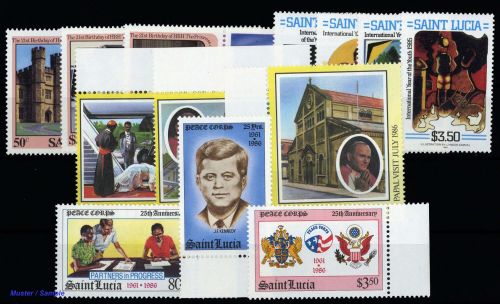 1982, St. Lucia, 586-88 u.a., **