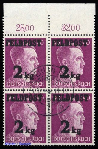 1944, Deutsche Besetzung II. WK, Feldpostmarken, 3 (4) OR, cto