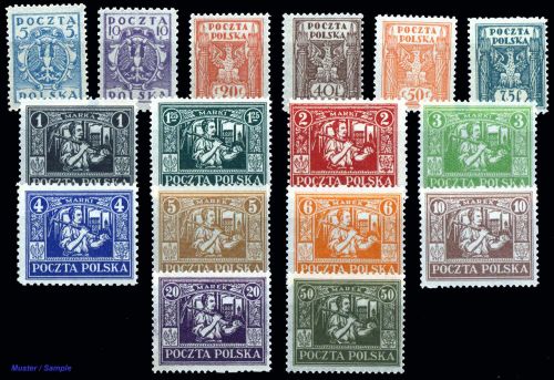 1922, Ost-Oberschlesien Reguläre Ausgabe, 1-16, **