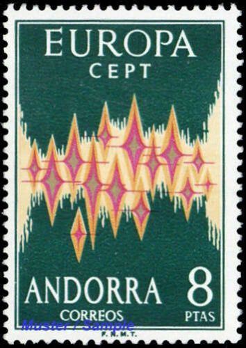 1972, Andorra Spanische Post, 71, **