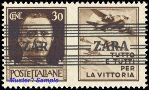 1943, Deutsche Besetzung II. WK Zara, 36 I, **