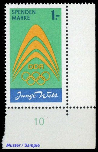 1971, DDR Spendenmarken, Sp I Eck, **