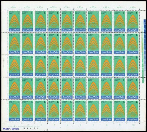 1971, DDR Spendenmarken, Sp I DV I Bog, **