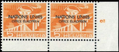 1950, Schweiz Europäisches Amt der Vereinten Nationen ONU, 1 ...