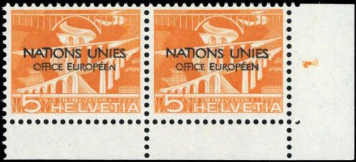 1950, Schweiz Europäisches Amt der Vereinten Nationen ONU, 1 ...