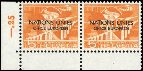 1950, Schweiz Europäisches Amt der Vereinten Nationen ONU, 1 ...