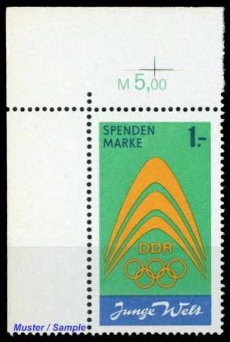 1971, DDR Spendenmarken, Sp I Eck, **