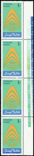 1971, DDR Spendenmarken, Sp I (4) Fb, **