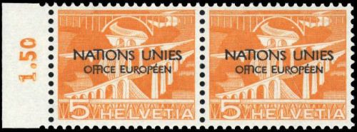 1950, Schweiz Europäisches Amt der Vereinten Nationen ONU, 1 ...