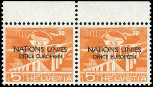 1950, Schweiz Europäisches Amt der Vereinten Nationen ONU, 1 ...
