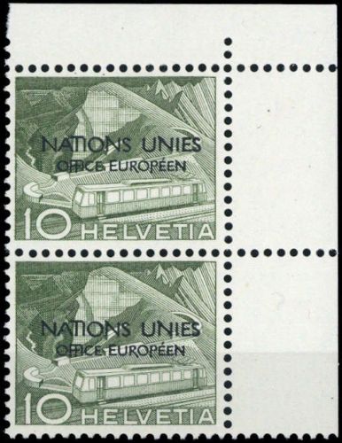 1950, Schweiz Europäisches Amt der Vereinten Nationen ONU, 2 ...
