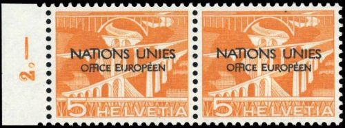 1950, Schweiz Europäisches Amt der Vereinten Nationen ONU, 1 ...