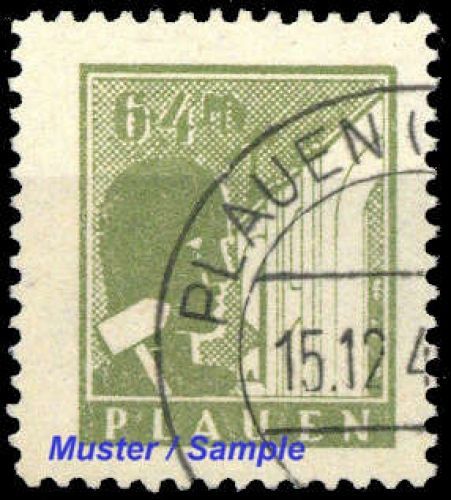 1945, Deutsche Lokalausgabe Plauen, 3 v, gest.