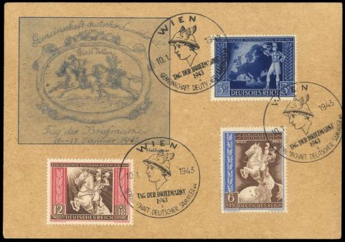 1943, Postgeschichte,Tag der Briefmarke,Deutschland bis 1945, ...