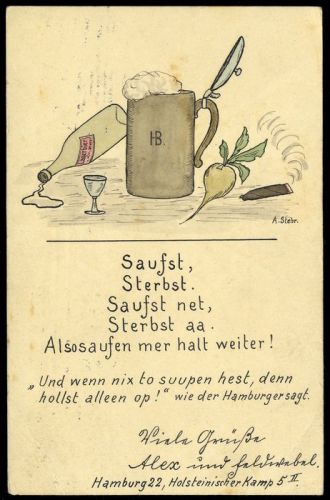 1909, Reklame/Werbung,Getraenke,Bier, Brief