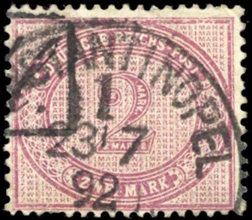 1890, Deutsche Auslandspost Türkei, Vorläufer, V 37 e, gest.
