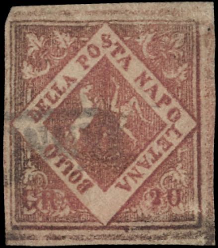1858, Italien Staaten Neapel, 6 Pfä, gest.