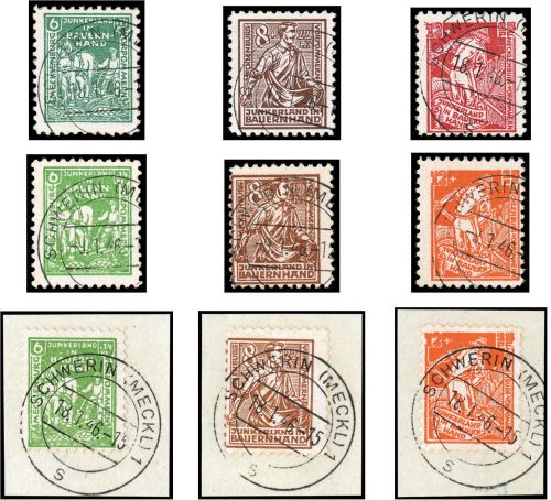 SBZ Mecklenburg Vorpommern, 23-25 (64), gest., Briefst.