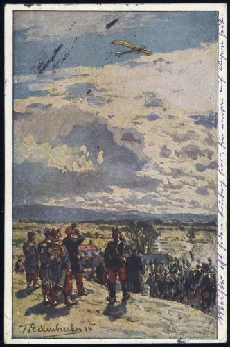 1915, Zeppelin,Zeppelin Postkarten,Luftflotten-Verein, Feldpost, ...