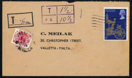 1978, Malta, P 40 u.a., Brief