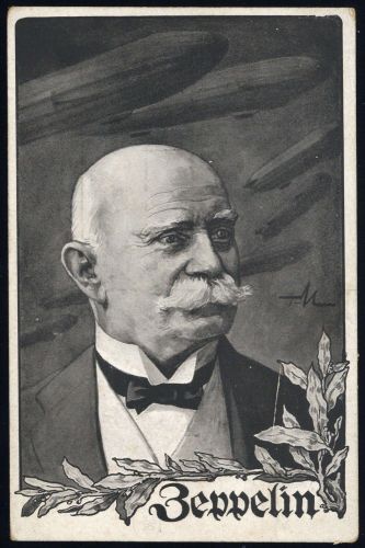 1915, Zeppelin,Zeppelin Postkarten,Luftflotten-Verein, Brief