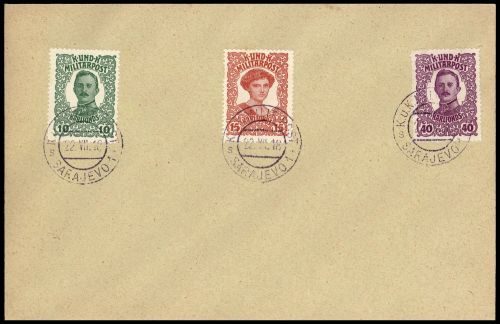 1918, Österreich Feldpost Allgemeine Ausgaben, 73-75, Brief