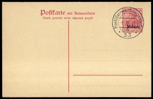 1916, Deutsche Besetzung I. WK Etappengebiet West, P 5, Brief