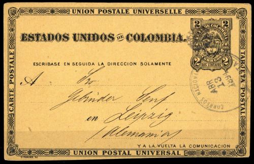 1884, Kolumbien, P 6, Brief