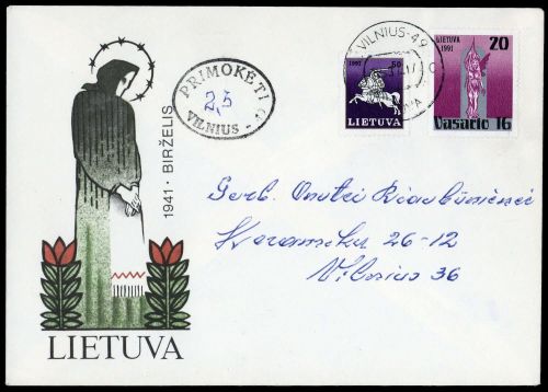 1993, Litauen, 468, 470, Brief