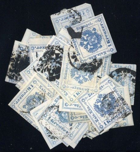 1858, Österreich Zeitungsstempelmarken, Z 5 (50), gest.