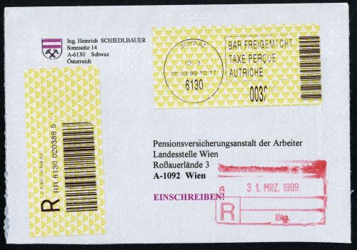 1999, Österreich, Brief