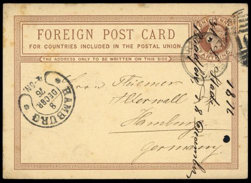 1876, Deutsches Reich, P 4, GB, Brief