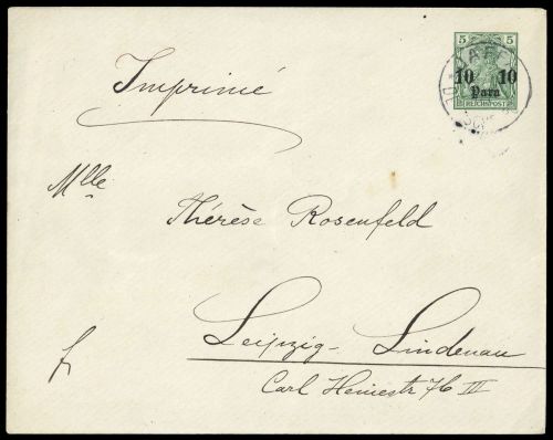 1905, Deutsche Auslandspost Türkei, U 3, Brief