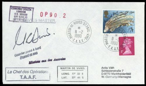 1990, Französische Gebiete in der Antarktis, GB 1060 u.a., Brief