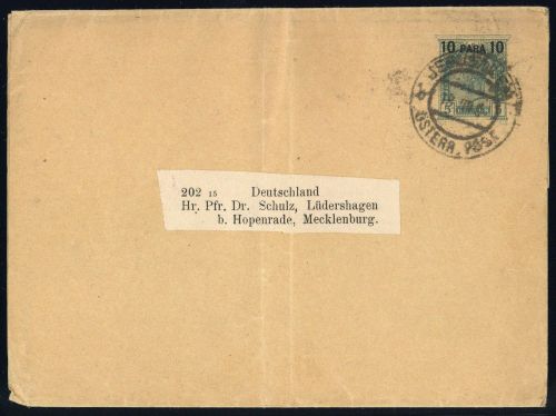 1900, Österreich Post in der Levante, S 2, Brief