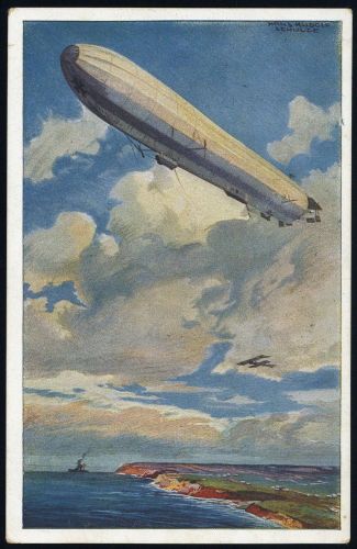 1915, Zeppelin,Zeppelin Postkarten,Luftflotten-Verein, Brief