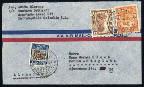 1932, Kolumbien, 323, 368 u.a., Brief